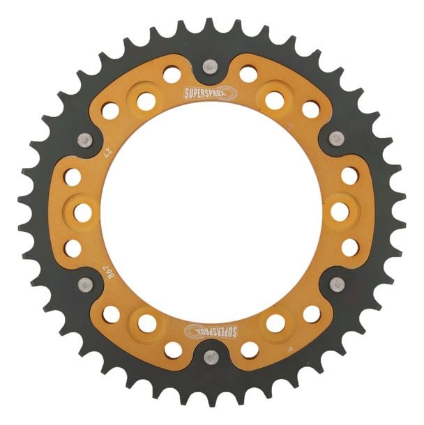 Kettenrad Supersprox Stealth 525 LK 145,0mm Ø 125mm 42Z 6-Loch Aluminium / Stahl gold
