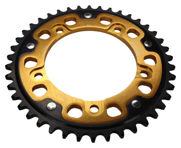 Supersprox Stealth 525 LK 140,0 mm Ø 120 mm 42T 5 fori in alluminio/acciaio dorato