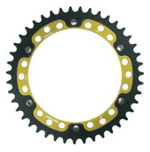 Zębatka łańcuchowa Supersprox Stealth 525, rozstaw śrub 176,0mm, średnica 154mm, 43 zęby, 6 otworów, aluminium / stal, złota