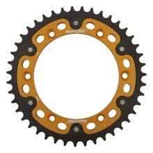 Pignon Supersprox Stealth 525 LK 156,0 mm diamètre 136 mm 43T 6 trous aluminium/acier doré