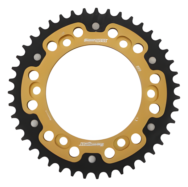 Kettenrad Supersprox Stealth 525 LK 150,0mm Ø 125mm 43Z 6-Loch Aluminium / Stahl gold