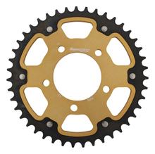 Pignon Supersprox Stealth 525 LK 100,0 mm Ø 76 mm 43T à 5 trous en aluminium/acier doré