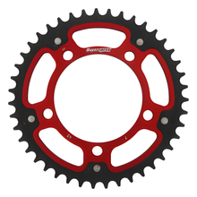 Pignon rouge Supersprox Stealth 525 LK 130,8 mm Ø 110 mm 43T à 5 trous en aluminium/acier