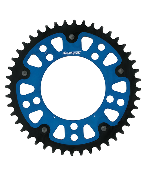 Kettenrad Supersprox Stealth 525 LK 130,8mm Ø 110mm 44Z 5-Loch Aluminium / Stahl blau