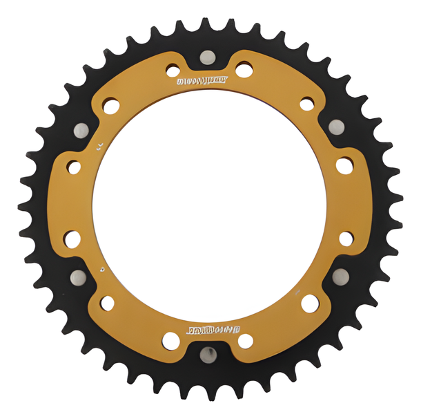 Kettenrad Supersprox Stealth 525 LK 168,0mm Ø 140mm 44Z 6-Loch Aluminium / Stahl gold