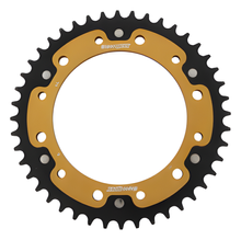 Supersprox Stealth 525 LK 168,0 mm Ø 140 mm 44T Pignone dorato a 6 fori in alluminio/acciaio