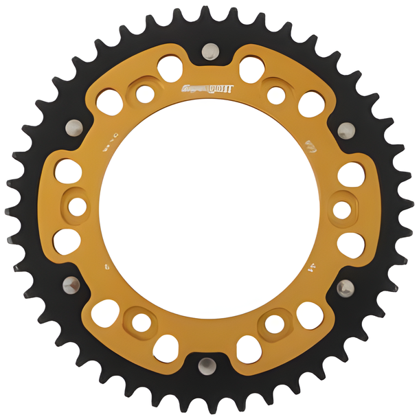 Kettenrad Supersprox Stealth 525 LK 150,0mm Ø 125mm 44Z 6-Loch Aluminium / Stahl gold