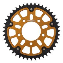 Pignon Supersprox Stealth 525 LK 100,0 mm Ø 76 mm 44T à 5 trous en aluminium/acier doré