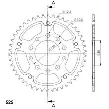 Supersprox Stealth 525 LK 110.0mm Ø 80mm 45Z 5-hole aluminium/steel blue sprocket