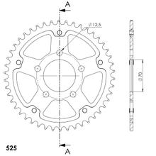 Supersprox Stealth 525 LK 100.0mm Ø 70mm 45Z 5-hole aluminium/steel blue sprocket