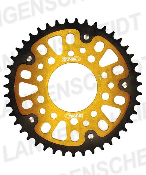 Kettenrad Supersprox Stealth 525 LK 110,0mm Ø 80mm 45Z 5-Loch Aluminium / Stahl gold