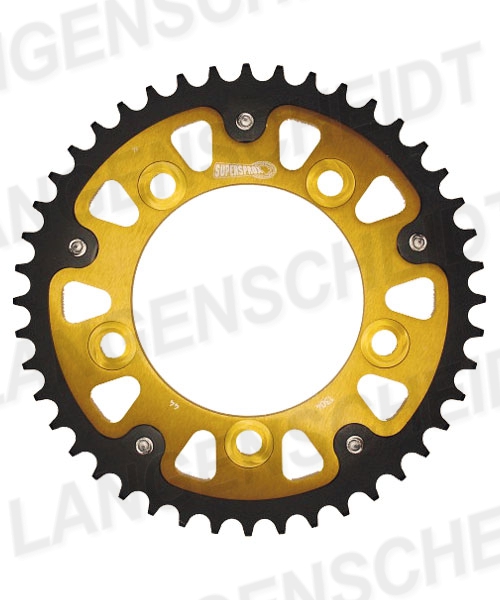 Kettenrad Supersprox Stealth 525 LK 138,0mm Ø 112mm 45Z 5-Loch Aluminium / Stahl gold