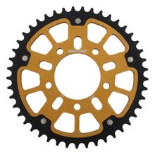 Pignon Supersprox Stealth 525 LK 100,0 mm Ø 76 mm 45Z 5 trous en aluminium/acier doré