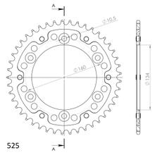 Supersprox Stealth 525 LK 160,0 mm diamètre 134 mm 45Z 6 trous aluminium/acier noir