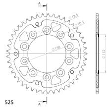 Supersprox Stealth 525 LK 138,0 mm Ø 112 mm 46Z a 5 fori in alluminio/acciaio dorato