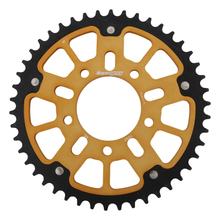 Supersprox Stealth 525 LK 100,0 mm Ø 76 mm 46Z Pignone dorato a 5 fori in alluminio/acciaio