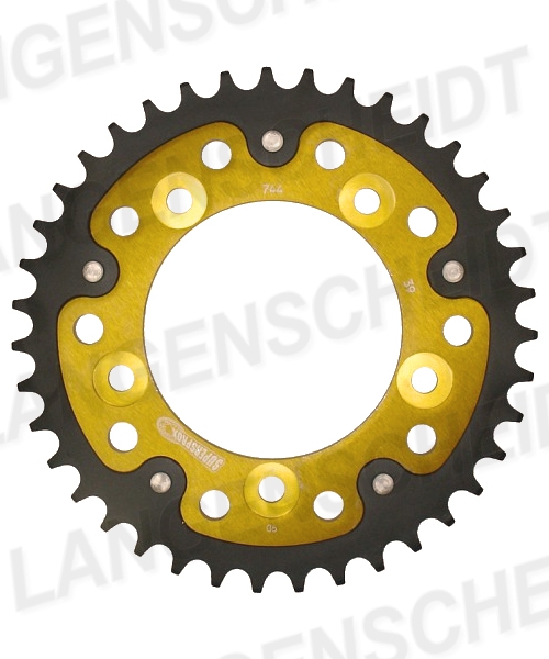 Kettenrad Supersprox Stealth 525 LK 124,0mm Ø 100mm 46Z 5-Loch Aluminium / Stahl schwarz