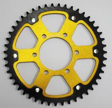 Supersprox Stealth 525 LK 100,0 mm Ø 80 mm 47Z Pignone dorato a 6 fori in alluminio/acciaio