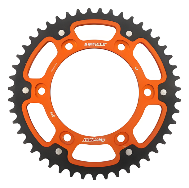 Kettenrad Supersprox Stealth 525 LK 150,0mm Ø 125mm 47Z 6-Loch Aluminium / Stahl orange