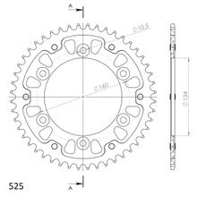 Supersprox Stealth 525 LK 160,0 mm Ø 134 mm 48Z 6 trous aluminium/acier doré