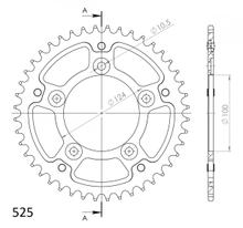 Supersprox Stealth 525 LK 124,0mm Ø 100mm 48T 5 fori alluminio/acciaio dorato