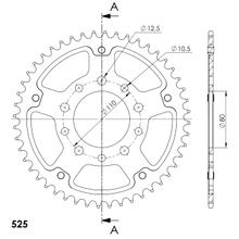 Supersprox Stealth 525 LK 110,0mm Ø 80mm 48Z 5 fori in alluminio/acciaio rosso