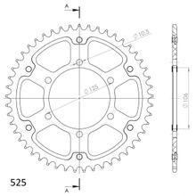 Chaîne Supersprox Stealth 525 LK 125,0 mm de diamètre 106 mm 51Z 6 trous en aluminium/acier doré
