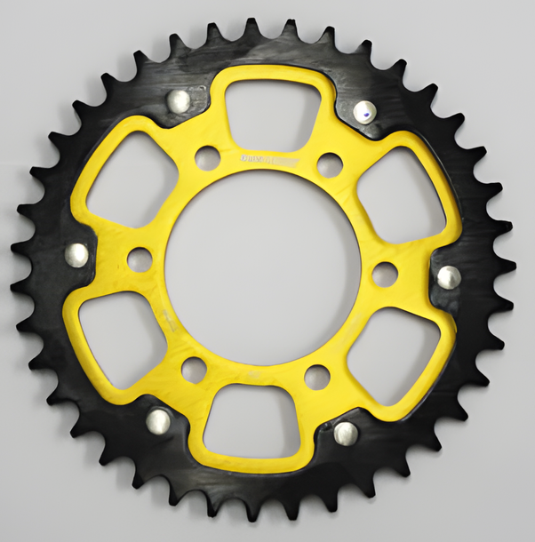 Kettenrad Supersprox Stealth 530 LK 100,0mm Ø 80mm 39Z 6-Loch Aluminium / Stahl gold