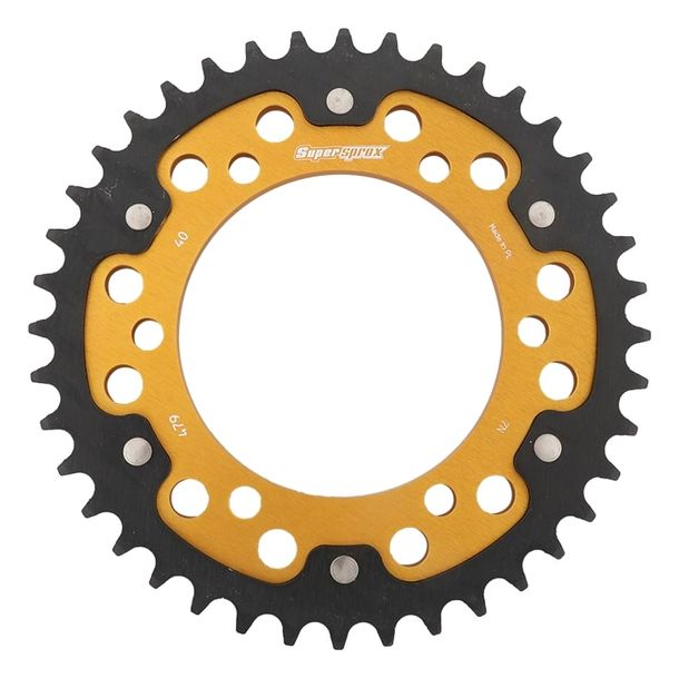 Kettenrad Supersprox Stealth 530 LK 130,0mm Ø 110mm 40Z 6-Loch Aluminium / Stahl gold