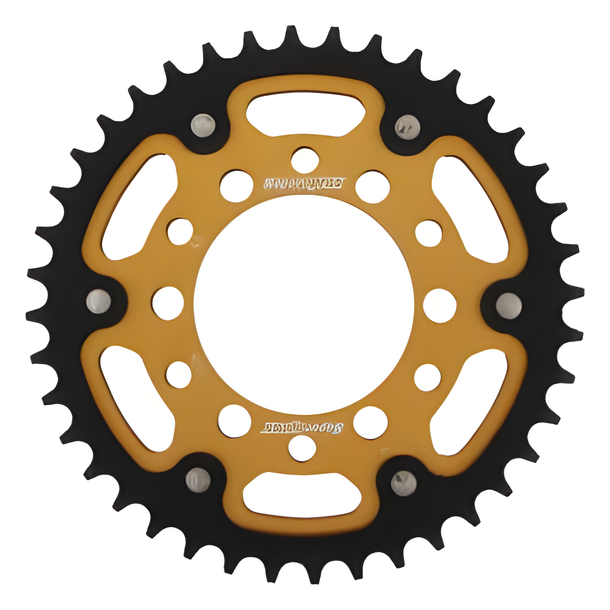 Kettenrad Supersprox Stealth 530 LK 108,0mm Ø 82,6mm 40Z 6-Loch Aluminium / Stahl gold