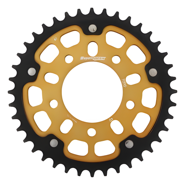 Kettenrad Supersprox Stealth 530 LK 100,0mm Ø 76mm 40Z 5-Loch Aluminium / Stahl gold