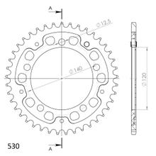 Rozetka Supersprox Stealth 530 rozteč děr 140,0mm průměr 120mm 41 zubů 5 děr hliník / ocel modrá