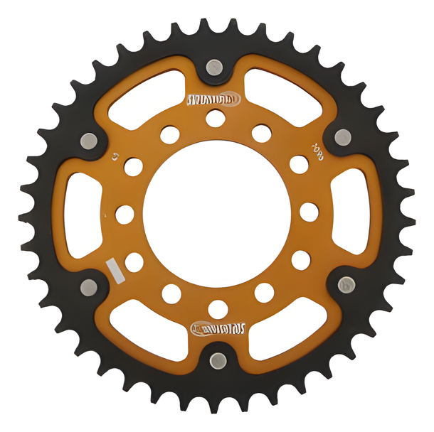 Kettenrad Supersprox Stealth 530 LK 100,0mm Ø 80mm 41Z 6-Loch Aluminium / Stahl gold