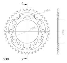 Kettenrad Supersprox Stealth 530 LK 138,0mm Ø 112mm 41Z 5-Loch Aluminium / Stahl schwarz