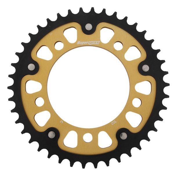 Kettenrad Supersprox Stealth 530 LK 138,0mm Ø 112mm 42Z 5-Loch Aluminium / Stahl gold