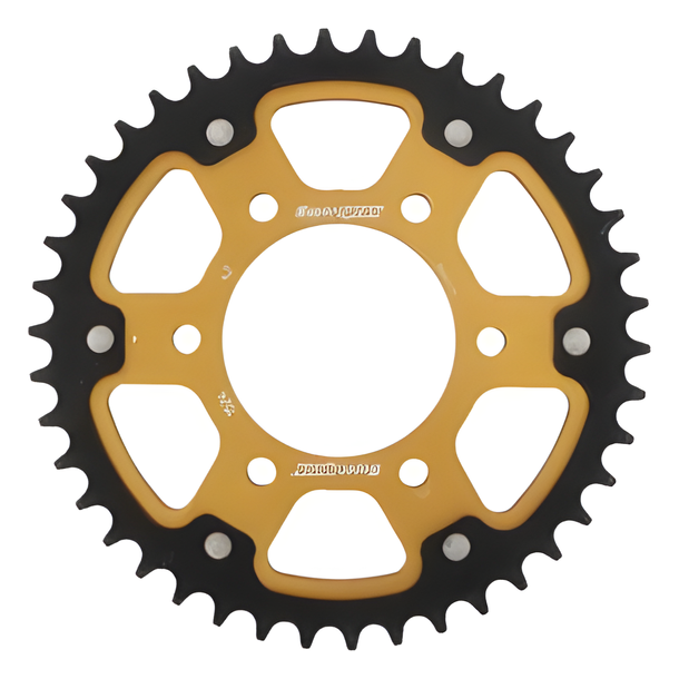 Catena dorata Supersprox Stealth 530 LK 108,0 mm diametro 82,6 mm 42T a 6 fori in alluminio/acciaio