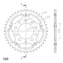 Supersprox Stealth 530 LK 110.0mm Ø 80mm 42T 5-hole aluminium/steel red