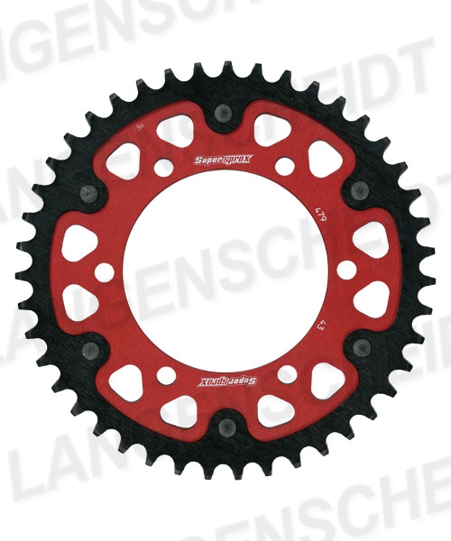 Kettenrad Supersprox Stealth 530 LK 130,0mm Ø 110mm 42Z 6-Loch Aluminium / Stahl rot