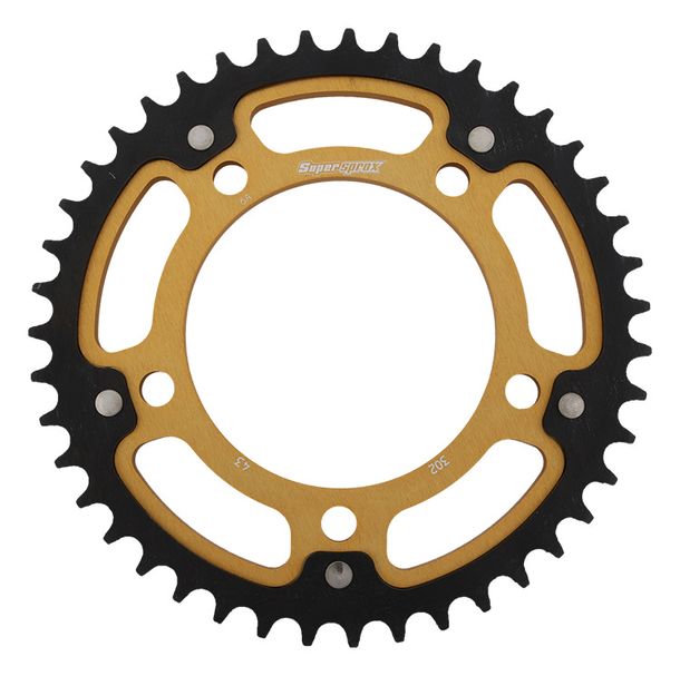 Supersprox Stealth 530 LK 138,0 mm diamètre 112 mm 43T 5 trous aluminium/acier doré