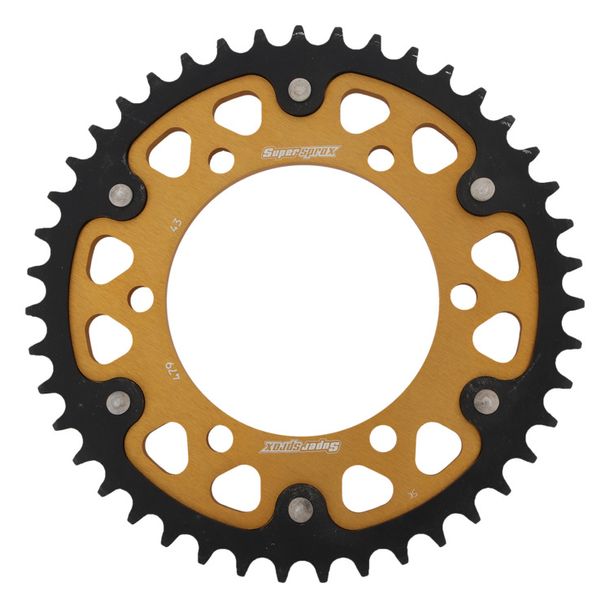Supersprox Stealth 530 LK 130,0 mm Ø 110 mm 43Z 6 trous aluminium/acier doré