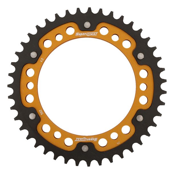 Kettenrad Supersprox Stealth 530 LK 160,0mm Ø 140mm 43Z 6-Loch Aluminium / Stahl gold