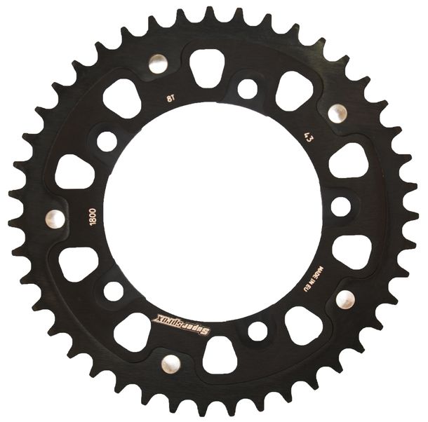 Kettenrad Supersprox Stealth 530 LK 140,0mm Ø 120mm 43Z 5-Loch Aluminium / Stahl schwarz