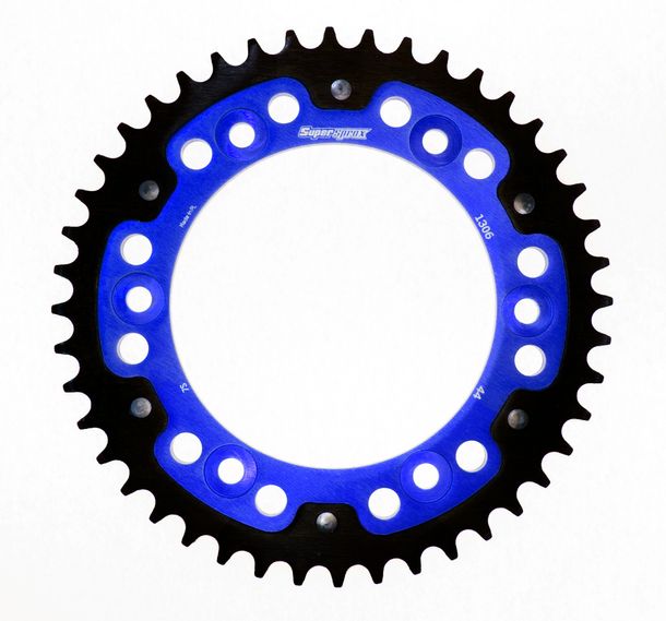 Kettenrad Supersprox Stealth 530 LK 160,0mm Ø 134mm 44Z 6-Loch Aluminium / Stahl blau