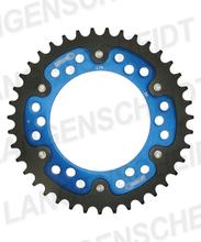 Pignon Supersprox Stealth 530 LK 130,0mm Ø 110mm 44T 6 trous en aluminium/acier bleu