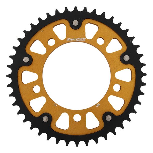 Piñón dorado de aluminio/acero Supersprox Stealth 530 LK 138,0 mm Ø 112 mm 44T