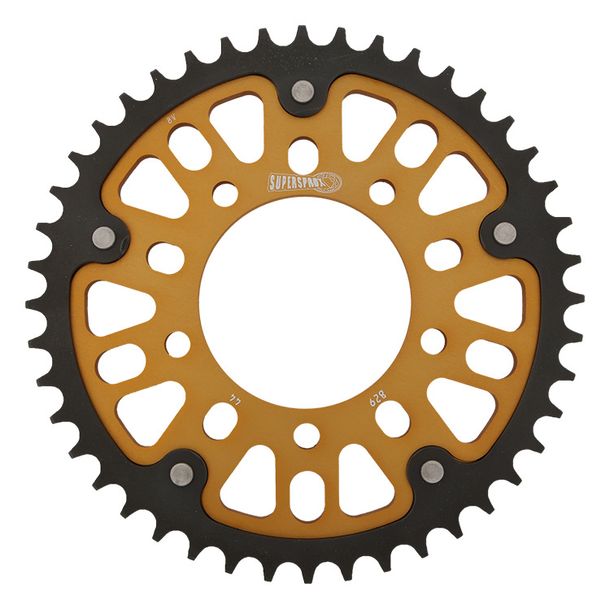 Kettenrad Supersprox Stealth 530 LK 110,0mm Ø 87mm 44Z 5-Loch Aluminium / Stahl gold