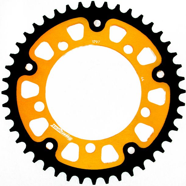 Kettenrad Supersprox Stealth 530 LK 140,0mm Ø 120mm 44Z 5-Loch Aluminium / Stahl gold
