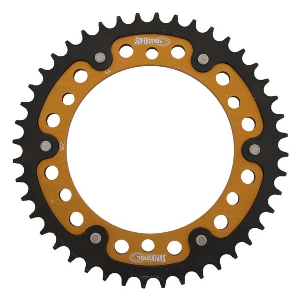 Kettenrad Supersprox Stealth 530 LK 160,0mm Ø 140mm 44Z 6-Loch Aluminium / Stahl gold