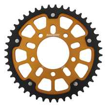 Pignon Supersprox Stealth 530 LK 100,0 mm Ø 76 mm 44T à 5 trous en aluminium/acier doré