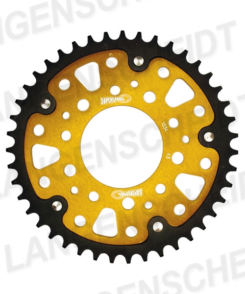 Kettenrad Supersprox Stealth 530 LK 110,0mm Ø 80mm 45Z 5-Loch Aluminium / Stahl gold